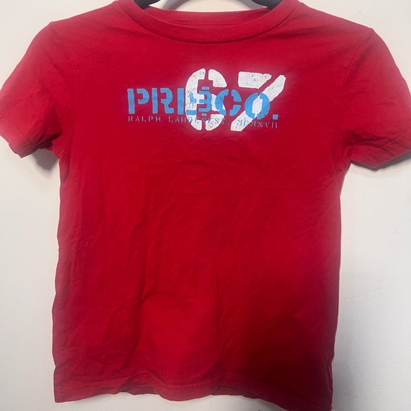 Polo Ralph Lauren Boys Tee in Red sz 7 - Picture 1 of 5